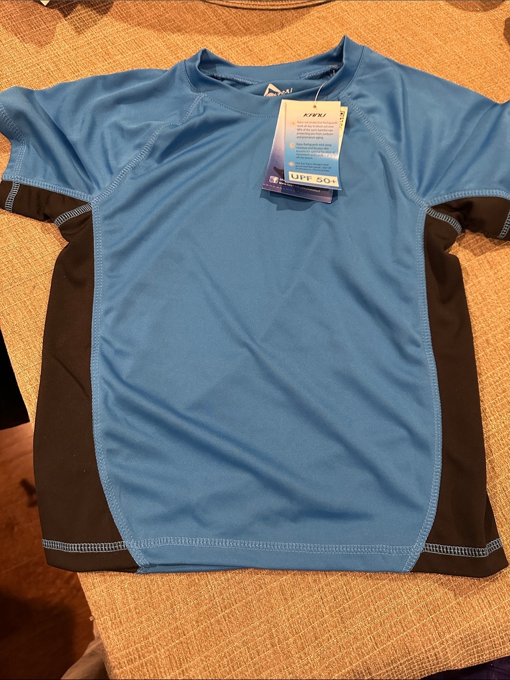 Kanu Surf Kids Blue and Black Swim Rash Guard